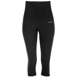Leggings WINSHAPE "Functional Power Shape 3/4-Tights HWL202", Damen, schwarz, Gr. XS - Hochwertige 3/4-Leggings HWL202 mit figurformendem High Waist-Bund. Der leichte Kompressionseffekt wirkt beineffektiv und sorgt für optimalen Tragekomfort beim Training.