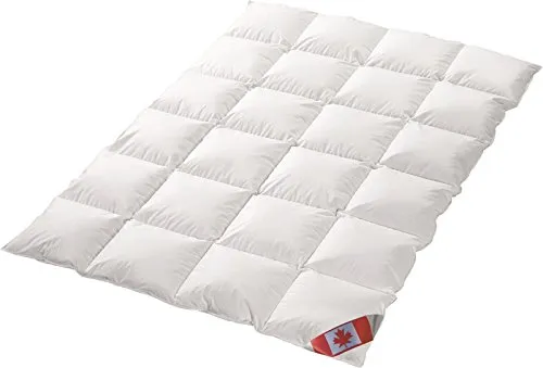 Canada Daunenbettdecke Canada Dreams - Luxus Winter Daunendecke PLUS, 135x200 cm, wärmend mit 100% Baumwollbezug und erstklassiger Daunenfüllung