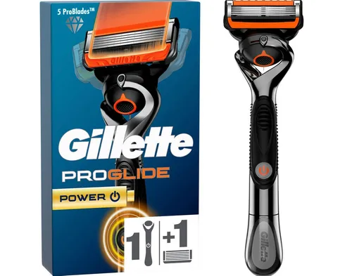 Gillette Proglide Power Flexball Rasierer mit 3 Klingen - Hochwertiger Rasierer für Herren mit 5 präzisen Klingen für ein sanftes Rasurerlebnis. Ideal für Gesicht und Körper. Kompatibel mit Gillette Fusion ProGlide und Fusion5 ProShield.