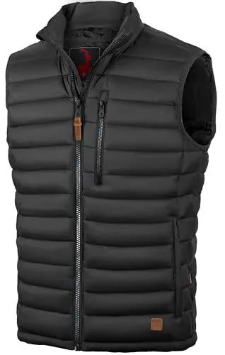 Höhenhorn Westalm Herren Steppjacke XXL Schwarz - Leichte Herren Steppweste in Schwarz: ideal für Frühling und Herbst. Vielseitig kombinierbar, mit hohem Tragekomfort und maximaler Bewegungsfreiheit – perfekt für Freizeit, Sport und Alltag.