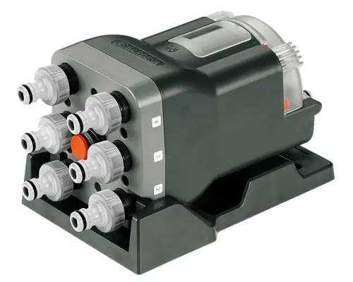 Gardena Wasserverteiler automatic - 6-Wege-Verteiler für flexible Gartenbewässerung, ideal bei niedrigem Wasserdruck und automatischer Programmierung
