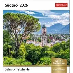 Südtirol Sehnsuchtskalender 2026 - Wochenkalender mit 53 Postkarten
