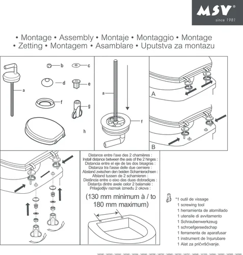 MSV WC Sitz „Doggy“ aus MDF mit Edelstahl-Scharniere - Hochwertiger WC-Sitzbezug aus stabilen MDF, ideal für jedes Standard WC. Mit reinigungsfreundlicher Oberfläche und rostfreien Scharnieren für eine einfache Montage. Verleihen Sie Ihrem Badezimmer einen klassischen Touch!
