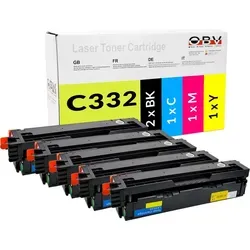 OBV Kompatibles Tonerkartuschen-Sparset 5er-Pack für Lexmark-Drucker - Ideal für Lexmark C3224dw, C3326dw, MC3224adwe u.a. Einfacher Austausch für kontinuierliches Drucken. Hohe Druckqualität und bis zu 1.500 Seiten pro Farbe für maximale Ersparnis.