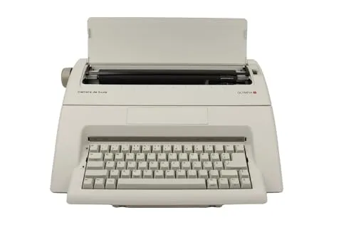 Olympia Carrera de Luxe Elektronische Schreibmaschine - Schreibmaschinen, mit automatischem Papiereinzug und Korrekturspeicher für müheloses Schreiben und Korrektur.