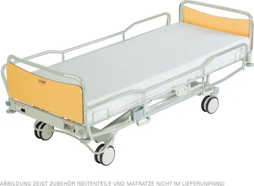 Lojer Krankenhausbett ScanAfia X ICU E-480, elektrisch verstellbar - Das Lojer Krankenhausbett ScanAfia X bietet hohe Flexibilität und Komfort für Patienten und Pflegepersonal. Mit elektrischen Verstellmöglichkeiten und einem durchdachten Design ist es ideal für den professionellen Einsatz in Krankenhäusern.