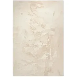 benuta Nest Kunstfell-Teppich, Creme, Textil, Beton Optik, Rechteckig, 200x300 cm, Oeko-Tex® Standard 100, wasserabweisend, Teppiche & Böden, Teppiche