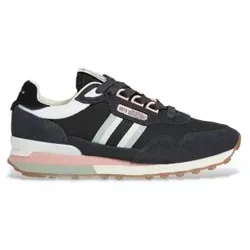 Pepe Jeans PLS400010 Kingston College Damen Sneakers Schwarz (39) - Moderne Damenturnschuhe aus hochwertigem Leder mit stylischen Wildlederdetails und D-Ring-Schnürverschluss. Ultraleichte EVA-Zwischensohle für angenehmen Tragekomfort und hervorragende Gummi-Laufsohle für optimale Traktion.