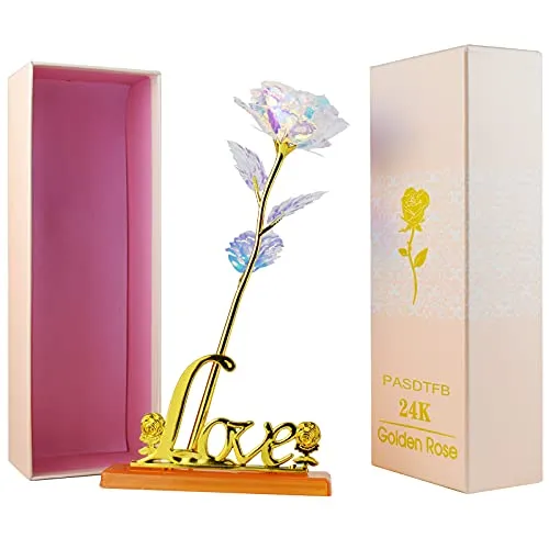 Geschenke für Frauen 24K Gold Vergoldete Rose Muttertagsgeschenke für Mama Galaxy Rose Geburtstagsgeschenk für Frauen Infinity Rosen Geschenke für Mama Schwester Geschenk Freundin Geburtstag Jahrestag