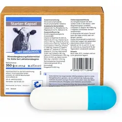 Alfavet Starter-Kapsel 4x87,5 g für Kühe - Mineralergänzungsfuttermittel für Kühe bei Laktationsbeginn, unterstützt gezielt die Milchbildung mit Calcium, Phosphor und Vitaminen.