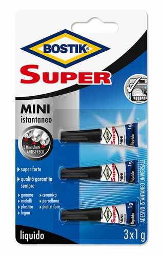 Bostik Super Mini Universeller Sekundenkleber 3x1 gr