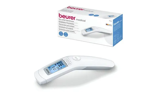 BEURER Infrarot-Fieberthermometer FT90 – Kontaktloses Baby-Thermometer - Das Beurer FT90 ist ein kontaktloses Infrarot-Fieberthermometer für die ganze Familie. Hygienisch und schnell in der Anwendung, bietet es 60 Speicherplätze und ein großes, beleuchtetes Display für komfortable Messungen.