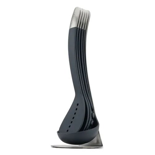 Joseph Joseph Nest 5-teiliges Utensilienset - kompakte Küchenorganisation mit magnetischem Ständer, spülmaschinenfest und hitzebeständig bis 200°C