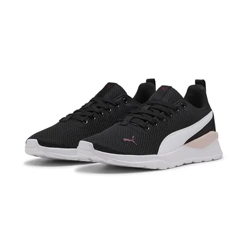 PUMA Anzarun Lite Sneakers für Damen, Schwarz Weiß Berry Pink - Damen-Sneaker mit Anzarun DNA-Mesh-Obermaterial und EVA-Zwischensohle für höchsten Tragekomfort, ideal für den Alltag und sportliche Aktivitäten.
