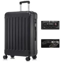 yonsly Premium Reisekoffer mit TSA-Schloss und YKK-Reißverschluss - XL Hartschalen-Koffer mit 4 leisen Rollen für mühelose Mobilität. Integriertes TSA-Schloss für sichere Reisen. Robuste und langlebige Materialien sorgen für hohen Komfort und lange Lebensdauer.