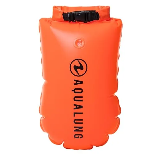 Aqualung Trockensack-Boje iDry Bag - Tauchrucksack mit 15 Ltr. Volumen, ideal für wasserdichte Aufbewahrung und perfekte Sichtbarkeit dank leuchtender orange Farbe.
