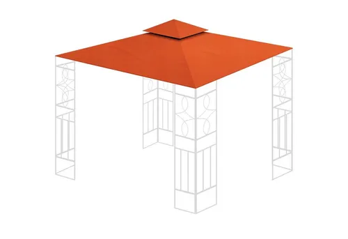 habeig Ersatzdach 340g/m² SPITZ Dach - EXTRA STARK PVC Beschichtung - Pavillon Dach 3x3m, wasserdicht mit 340g/m² Polyester und verstärkten Ecken für maximale Langlebigkeit. Ideal gegen Wassersäcke dank integrierter Ösen.