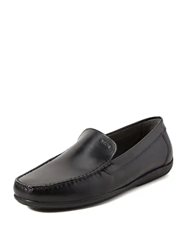 Geox Herren U Ascanio A Mokassins, Schwarz, 41 EU - Elegante Slipper & Mokassins für Herren, atmungsaktives Material für optimalen Tragekomfort und stilvolles Design.