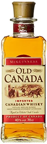 Mc Guinness Old Canada Whisky 0,7 l - Kanadische Destillierkunst - Whisky, der durch seine Weichheit und feine Würzigkeit besticht. Ideal für Cocktails oder pur, perfekt in hochwertiger Flasche mit kanadischem Ölgemälde.