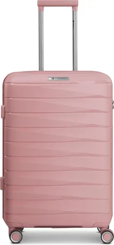 Franky Hartschalen-Trolley London - 4 Rollen, rose - Koffer aus robustem Polypropylen mit 4 Rollen für müheloses Reisen, 59 l Volumen und praktischen Innenfächern für optimale Organisation.