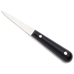 Giesser Austernöffner 8247 07, 7 cm - Schwarz - Dosenöffner für Austern, rostfreier Edelstahl und spezieller Griff sorgen für sicheres Öffnen selbst bei kleinen Austern.
