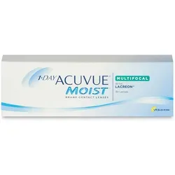 Johnson & Johnson 1-Day Acuvue Moist Multifocal Tageslinsen - Kontaktlinsen für Alterssichtigkeit mit UV-Schutz, bieten exzellente Sehqualität in der Nähe und Ferne ohne Einschränkung durch Pupillendurchmesser.