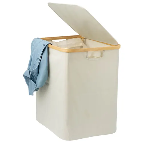 bremermann Wäschesammler mit herausnehmbarem Wäschesack - Wäschebox mit 60 Liter Fassungsvermögen, ideal für eine ordentliche Wäscheorganisation und mit einem waschbaren Wäschesack für zusätzlichen Komfort.