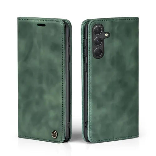 Hülle für Samsung Galaxy A55 5G Handytasche Klapphülle Handyhülle Cover Grün