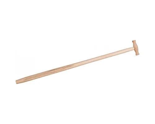 Triuso Spaten Spatenstiel Esche 95 cm gebogen gespitzt mit T-Griff, gespitzt und mit T-Griff