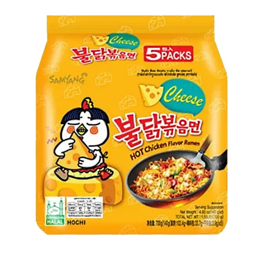 Samyang - Hot Chicken Ramen - Käse Cheese 5x140 g