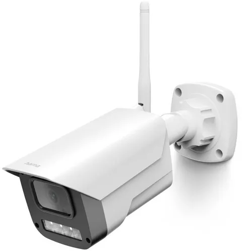 Hama Smarte Überwachungskamera (weiß) - Full-HD Outdoor-Kamera - Überwachungskamera für Ihr Grundstück in gestochen scharfer Full-HD-Qualität. Mit Bewegungsmelder, Live-Ansicht und Nachtsicht für optimale Sicherheit.