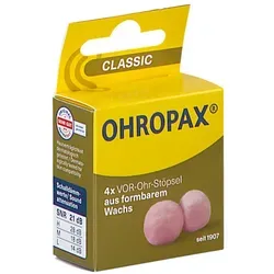 Ohropax Classic Wachs Vor-ohr Stöpsel - Gehörschutz für optimalen Lärmschutz und hohen Tragekomfort, ideal für Ruhe und Entspannung.