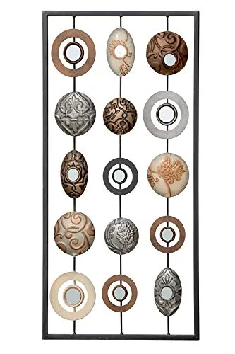 Metall Deko Wandbild - 61cm Kupfer Gold Spiegel - Wandtattoos & Wandbilder, stilvolles Design mit einzigartigem Kupfer-Gold-Finish, perfekt für Innen- und Außenbereiche.