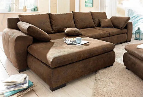 Home affaire Ecksofa Cara Mia L-Form, B: 325 cm - OTTO. Verlässliche Qualität., 4 Zierkissen, optional Bettfunktion & Bettkasten