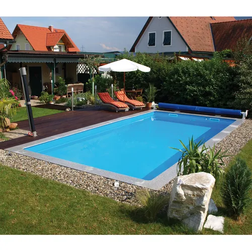 Steinbach Swimming Pool Styroporpool Set Bausatz, Ökopool "Basic 3", 800 x 400 x 150 cm