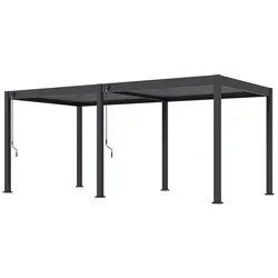 Weide Classic Pergola Terrassenüberdachung 3x6 m - Elegante freistehende Aluminium-Pergola mit manuell einstellbarem Lamellendach für flexiblen Sonnenschutz. Ideal für Gärten und Terrassen – robust, wetterbeständig und einfach zu montieren.