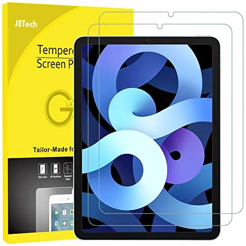 JETech Schutzfolie für iPad Air 5/4 (10,9-Zoll, Modell 2022/2020, 5./4. Generation), Panzer Schutz Glas Folie Displayschutz, HD Klar, 2 Stück