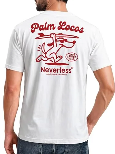 Neverless® Herren T-Shirt mit Backprint – Palm Locos Design, Sommer Fashion - T-Shirts für Herren mit stylischem Rückenprint, ideal für Sommer und Strand. Hohe Qualität und Bequemlichkeit vereinen sich in diesem vielseitigen Oberteil für coole Outfits.