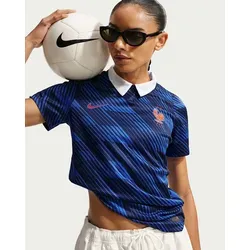 Nike Fußballtrikot Frankreich 2026 Heim Replika für Damen - Sportliches Damen-Fußballtrikot in Größe XS, hergestellt aus leichtem, atmungsaktivem Material mit Dri-FIT-Technologie für optimalen Tragekomfort beim Spielen.