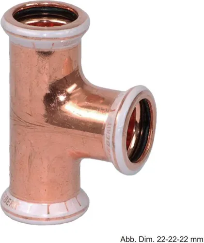Geberit T-Stück Mapress d= 22x15x15mm, reduziert, Kupfer