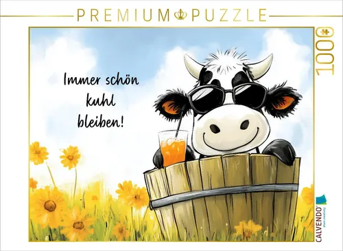 CALVENDO Puzzle Kuhl bleiben | 1000 Teile Lege-Größe 64x48cm Foto-Puzzle für glückliche Stunden