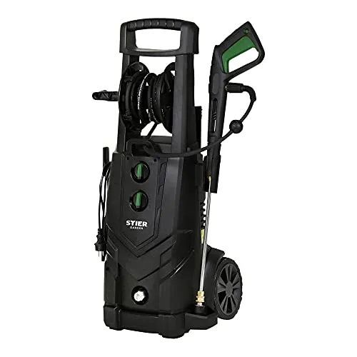STIER Hochdruckreiniger SDR-300 - 3200 W, 225 bar, 540 l/h - Hochdruckreiniger für kraftvolle Reinigungsarbeiten im Garten und rund ums Haus. Mit 5 Düsen und 10 m Arbeitsradius für maximale Flexibilität.