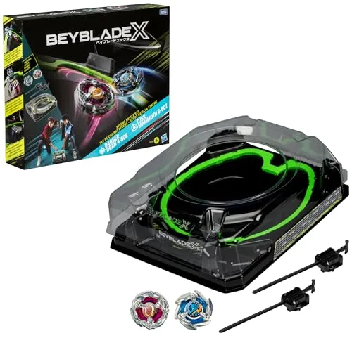Beyblade X Xtreme Battle Set - 2 Kreisel mit X-Celerator Beschleunigungsschiene, spektakuläre Battles und austauschbare Metallblades für actionreiche Duelle