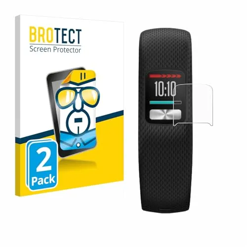 BROTECT 2 Stück Schutzfolie für Garmin Vivofit 4 Displayschutz Folie Made in Germany, Ultra-Klar