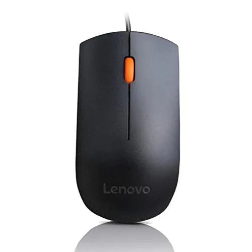 Lenovo GX30M39704 300 Maus - Ergonomisches Design für Links- und Rechtshänder, 1600 DPI für präzise Steuerung und sofort einsatzbereit