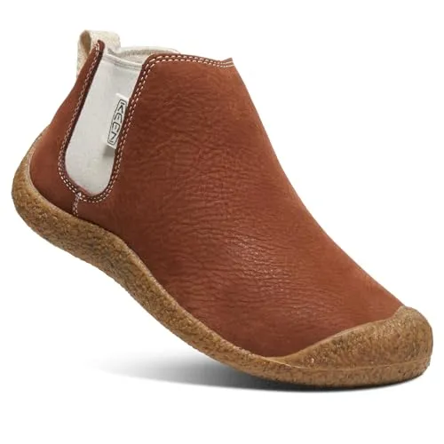 Keen Damen Mosey Chelsea Lederstiefel Braun 1026826 Gr. 38,5 - Wanderschuhe mit legendärem Keen-Komfort, nachhaltigem Nubukleder und herausnehmbarer Einlegesohle für optimalen Gehkomfort. Ideal für Alltag und Freizeit.