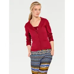 heine Strickjacke Feinstrickjacke, rot
