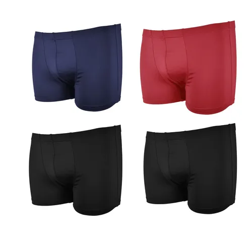 frank fields Boxershorts Boxershorts Eng anliegend bunt bunte Boxer Shorts Unterhose bunt bunte (4-St) mit Logo am Bund