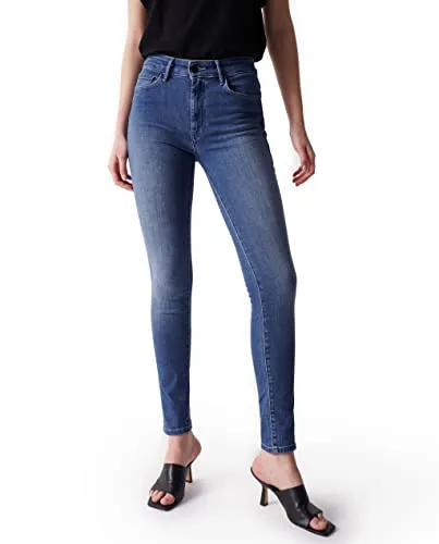 Salsa Jeans Push Up Destiny-Jeans, Skinny W26 L30 - Modische Push Up Jeans mit schmalem Bein und mittlerer Leibhöhe, die Ihre Kurven perfekt betonen. Ideal für einen figurbetonten Look. Hergestellt aus 92% Baumwolle für hohen Tragekomfort.