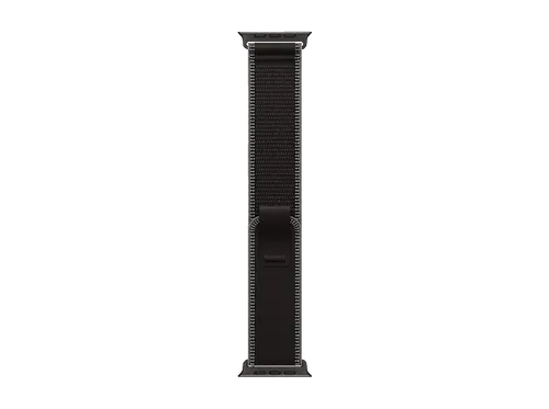 APPLE 49 mm Trail Loop (S/M) Ersatzarmband, Schwarz/Kohlegrau - Smartwatch Zubehör mit ultradünnem, elastischem Nylon-Maschengewebe für eine angenehme Passform und individuelle Anpassung, ideal für aktive Nutzer.